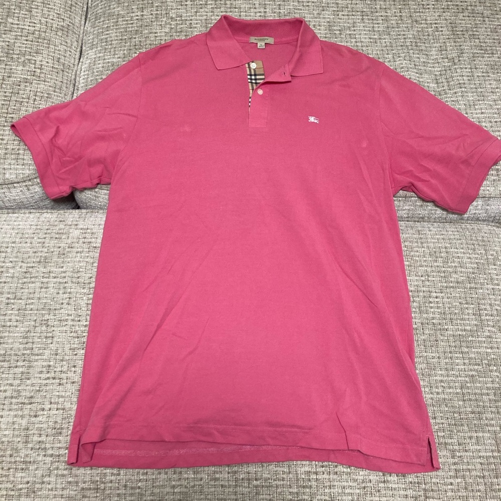 Pink Burberry London Polo size L